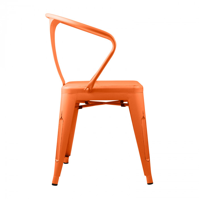 SILLA METÁLICA STRONG VINTAGE NARANJA 49X50X74CM THINIA HOME