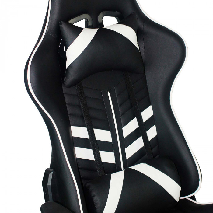 SILLA GAMING NEGRA/BLANCA 68X50X125-135CM 7HOUSE