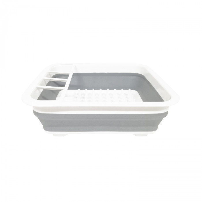 ESCURREPLATOS PLEGABLE GRIS/BLANCO 36,5x31x12,5cm 7HOUSE