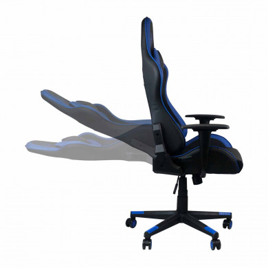 SILLA GAMING NEGRA/AZUL 68X50X125-135CM 7HOUSE SILLA GAMING NEGRA/AZUL 68X50X125-135CM 7HOUSE