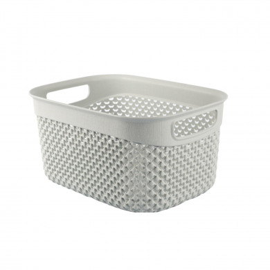 CESTA RESINA RECTANGULAR GRIS (29x21,5x15cm) 6,6L 7HOUSE CESTA RESINA RECTANGULAR GRIS (29x21,5x15cm) 6,6L 7HOUSE