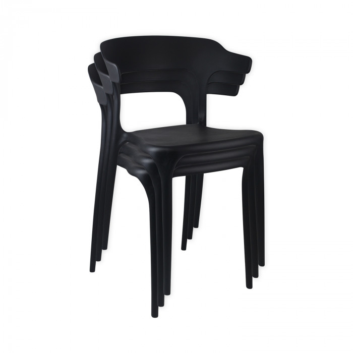 SILLA MADONNA NEGRA 47X47,5*74CM THINIA HOME