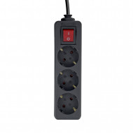 BASE 3 TOMAS C/INT 3X1,5mm 1,5M NEGRA 7hSevenOn CL.1