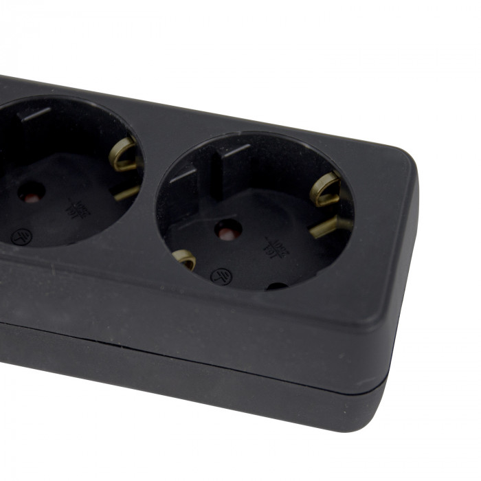 BASE 3 TOMAS C/INT 3X1,5mm 1,5M NEGRA 7hSevenOn CL.1