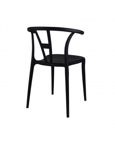 SILLA SCARLETT NEGRA 49,5X52X75CM THINIA HOME