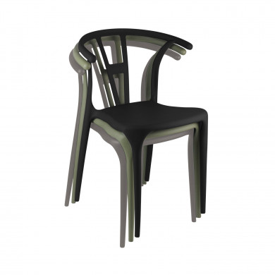 SILLA SCARLETT NEGRA 49,5X52X75CM THINIA HOME