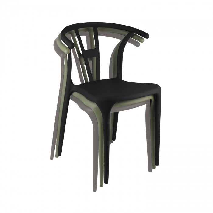 SILLA SCARLETT NEGRA 49,5X52X75CM THINIA HOME