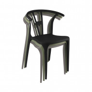 SILLA SCARLETT NEGRA 49,5X52X75CM THINIA HOME