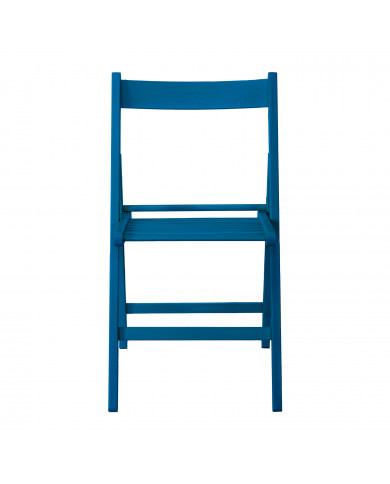 SILLA PLEGABLE HAYA BARNIZADA AZUL THINIA HOME