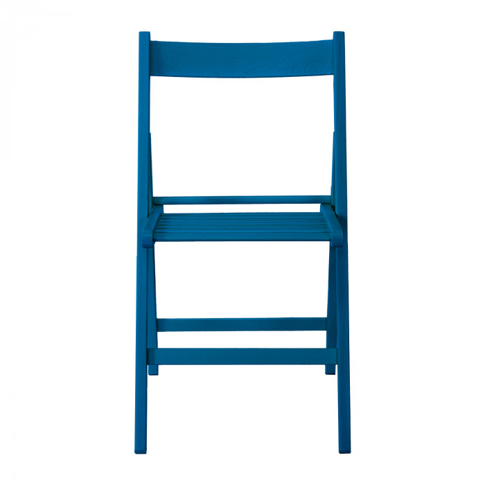 SILLA PLEGABLE HAYA BARNIZADA AZUL THINIA HOME