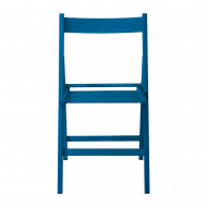 SILLA PLEGABLE HAYA BARNIZADA AZUL THINIA HOME