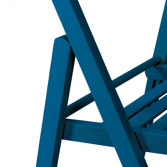 SILLA PLEGABLE HAYA BARNIZADA AZUL THINIA HOME