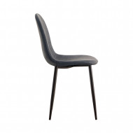 SILLAS PIEL PU GRIS 52X44X87CM 7H SEVEN HOUSE