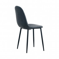 SILLAS PIEL PU GRIS 52X44X87CM 7H SEVEN HOUSE