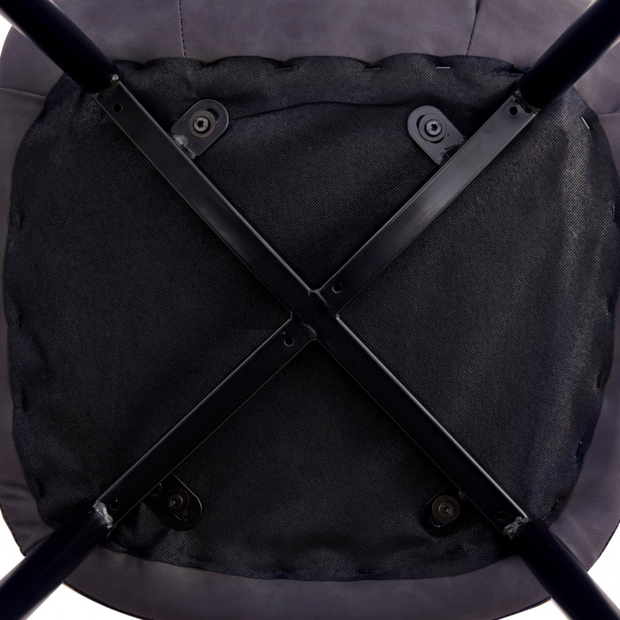 SILLAS PIEL PU GRIS 52X44X87CM 7H SEVEN HOUSE