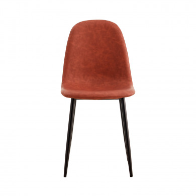 SILLAS PIEL PU MARRÓN 52X44X87CM 7H SEVEN HOUSE