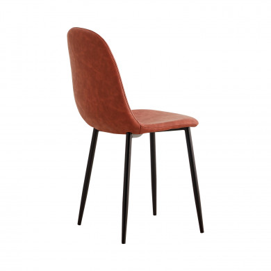 SILLAS PIEL PU MARRÓN 52X44X87CM 7H SEVEN HOUSE