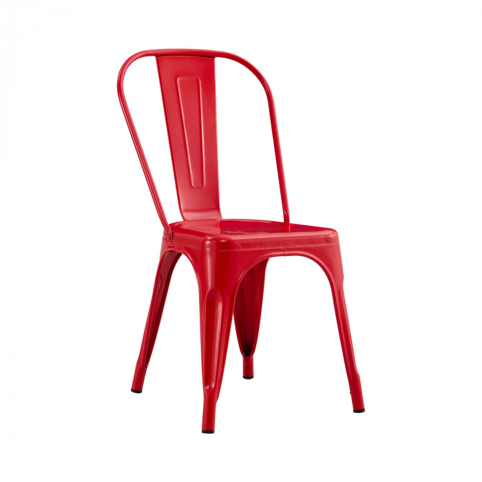 SILLA METÁLICA STRONG ROJA 44X52.5X85CM 7H SEVEN HOUSE