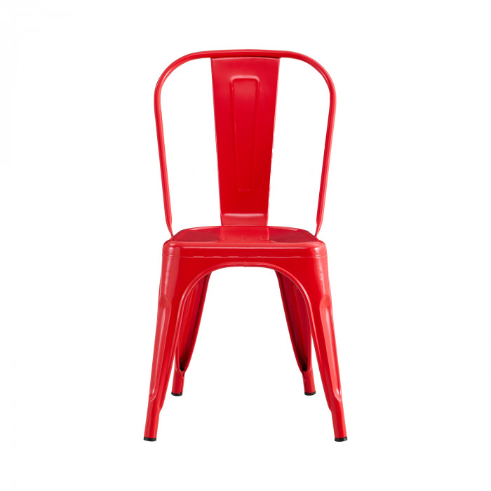 SILLA METÁLICA STRONG ROJA 44X52.5X85CM 7H SEVEN HOUSE