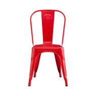 SILLA METÁLICA STRONG ROJA 44X52.5X85CM 7H SEVEN HOUSE