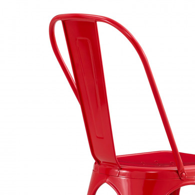 SILLA METÁLICA STRONG ROJA 44X52.5X85CM 7H SEVEN HOUSE