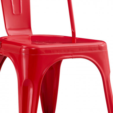 SILLA METÁLICA STRONG ROJA 44X52.5X85CM 7H SEVEN HOUSE