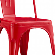 SILLA METÁLICA STRONG ROJA 44X52.5X85CM 7H SEVEN HOUSE
