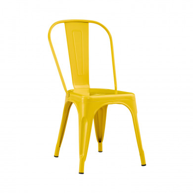 SILLA METÁLICA STRONG AMARILLA 44X52.5X85CM 7H SEVEN HOUSE