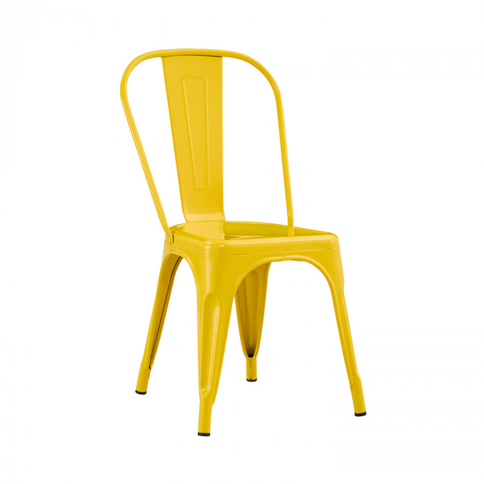 SILLA METÁLICA STRONG AMARILLA 44X52.5X85CM 7H SEVEN HOUSE
