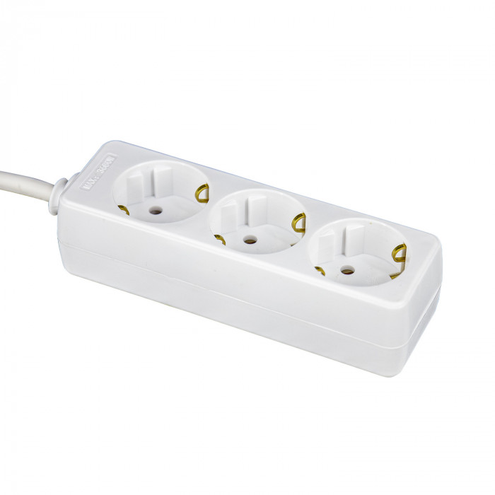 BASE 3 TOMAS 3x1,5mm 1M BLANCA 7hSevenOn RT.2