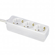 BASE 3 TOMAS 3x1,5mm 1M BLANCA 7hSevenOn RT.2