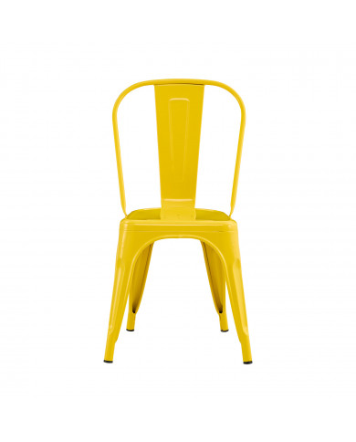 SILLA METÁLICA STRONG AMARILLA 44X52.5X85CM 7H SEVEN HOUSE