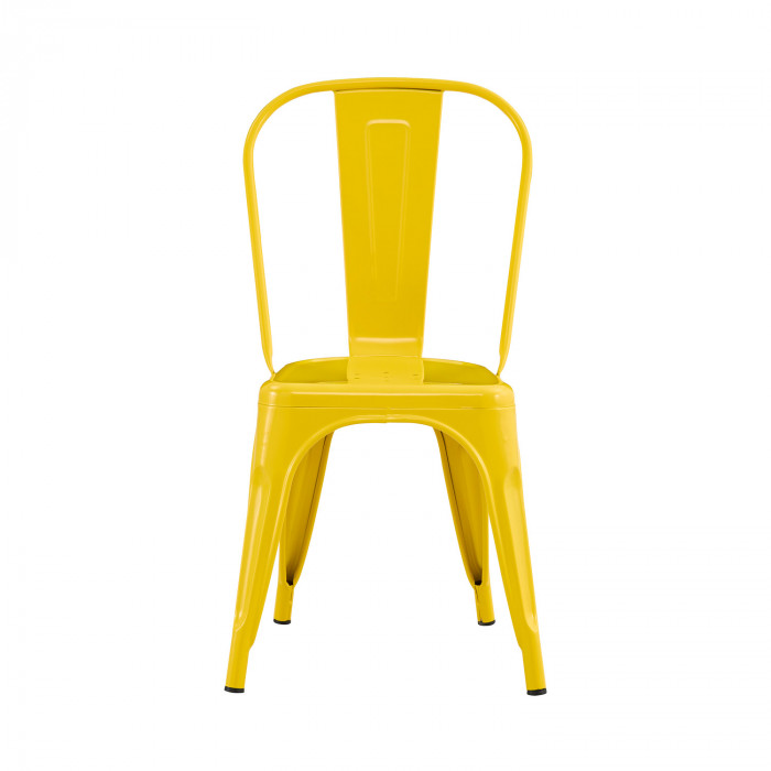 SILLA METÁLICA STRONG AMARILLA 44X52.5X85CM 7H SEVEN HOUSE