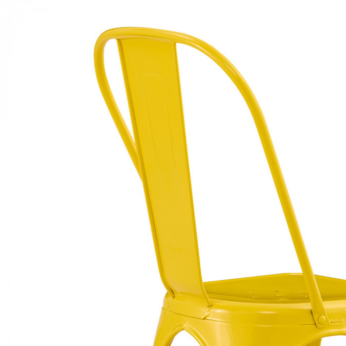 SILLA METÁLICA STRONG AMARILLA 44X52.5X85CM 7H SEVEN HOUSE