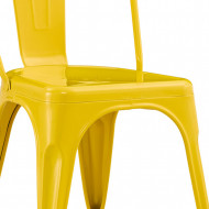 SILLA METÁLICA STRONG AMARILLA 44X52.5X85CM 7H SEVEN HOUSE