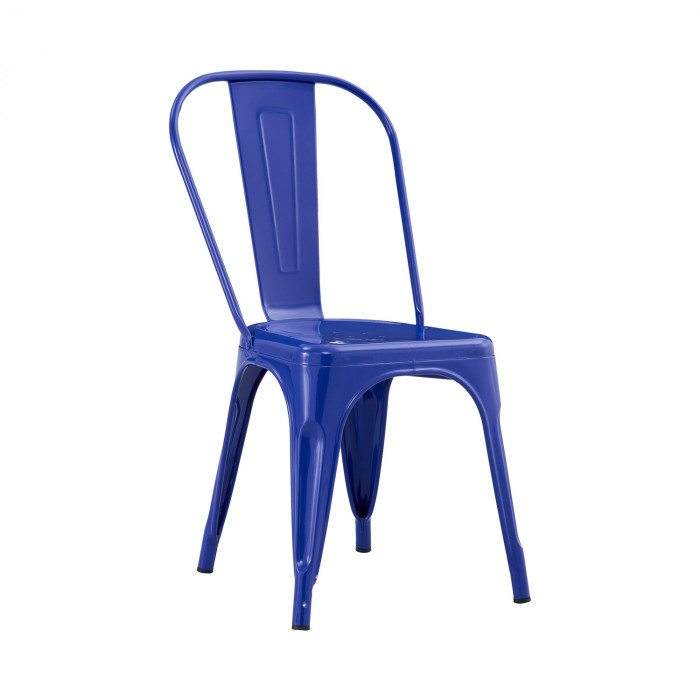 SILLA METÁLICA STRONG AZUL 44X52.5X85CM 7H SEVEN HOUSE