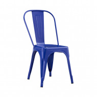 SILLA METÁLICA STRONG AZUL 44X52.5X85CM 7H SEVEN HOUSE