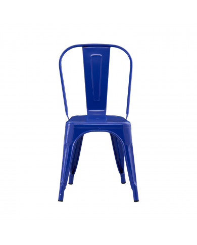 SILLA METÁLICA STRONG AZUL 44X52.5X85CM 7H SEVEN HOUSE