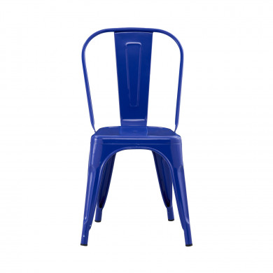 SILLA METÁLICA STRONG AZUL 44X52.5X85CM 7H SEVEN HOUSE