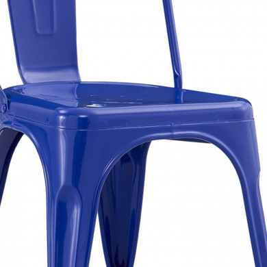 SILLA METÁLICA STRONG AZUL 44X52.5X85CM 7H SEVEN HOUSE