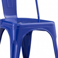 SILLA METÁLICA STRONG AZUL 44X52.5X85CM 7H SEVEN HOUSE
