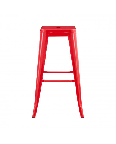 TABURETE METÁLICO STRONG ROJO 42X42X76CM 7H SEVEN HOUSE