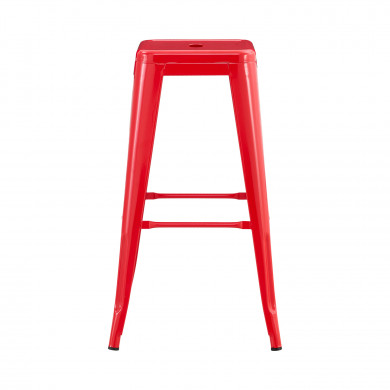 TABURETE METÁLICO STRONG ROJO 42X42X76CM 7H SEVEN HOUSE