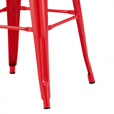 TABURETE METÁLICO STRONG ROJO 42X42X76CM 7H SEVEN HOUSE