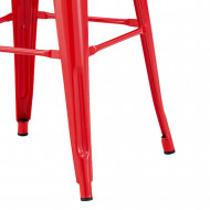 TABURETE METÁLICO STRONG ROJO 42X42X76CM 7H SEVEN HOUSE