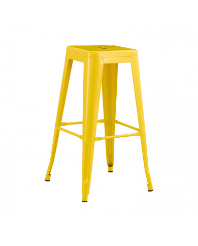 TABURETE METÁLICO STRONG AMARILLO 42X42X76CM 7H SEVEN HOUSE