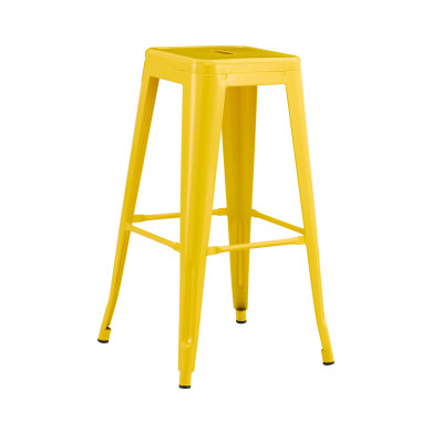 TABURETE METÁLICO STRONG AMARILLO 42X42X76CM 7H SEVEN HOUSE
