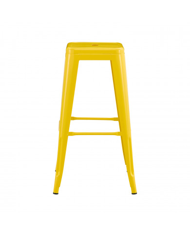 TABURETE METÁLICO STRONG AMARILLO 42X42X76CM 7H SEVEN HOUSE