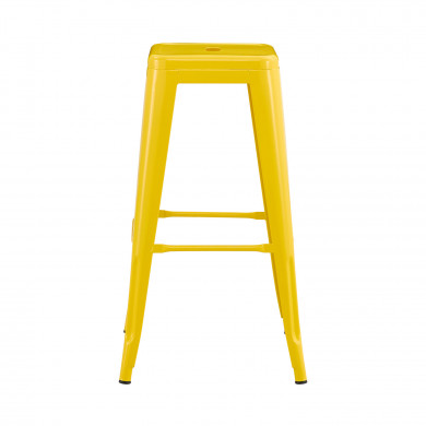 TABURETE METÁLICO STRONG AMARILLO 42X42X76CM 7H SEVEN HOUSE