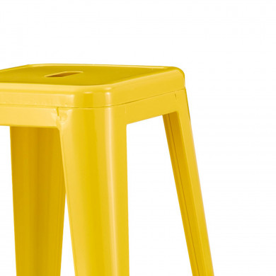 TABURETE METÁLICO STRONG AMARILLO 42X42X76CM 7H SEVEN HOUSE
